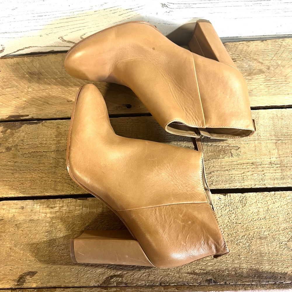 Sam Edelman heeled booties brown leather 9.5